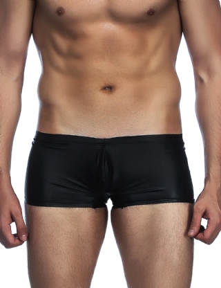 Black Leather Sexy Panty for Man