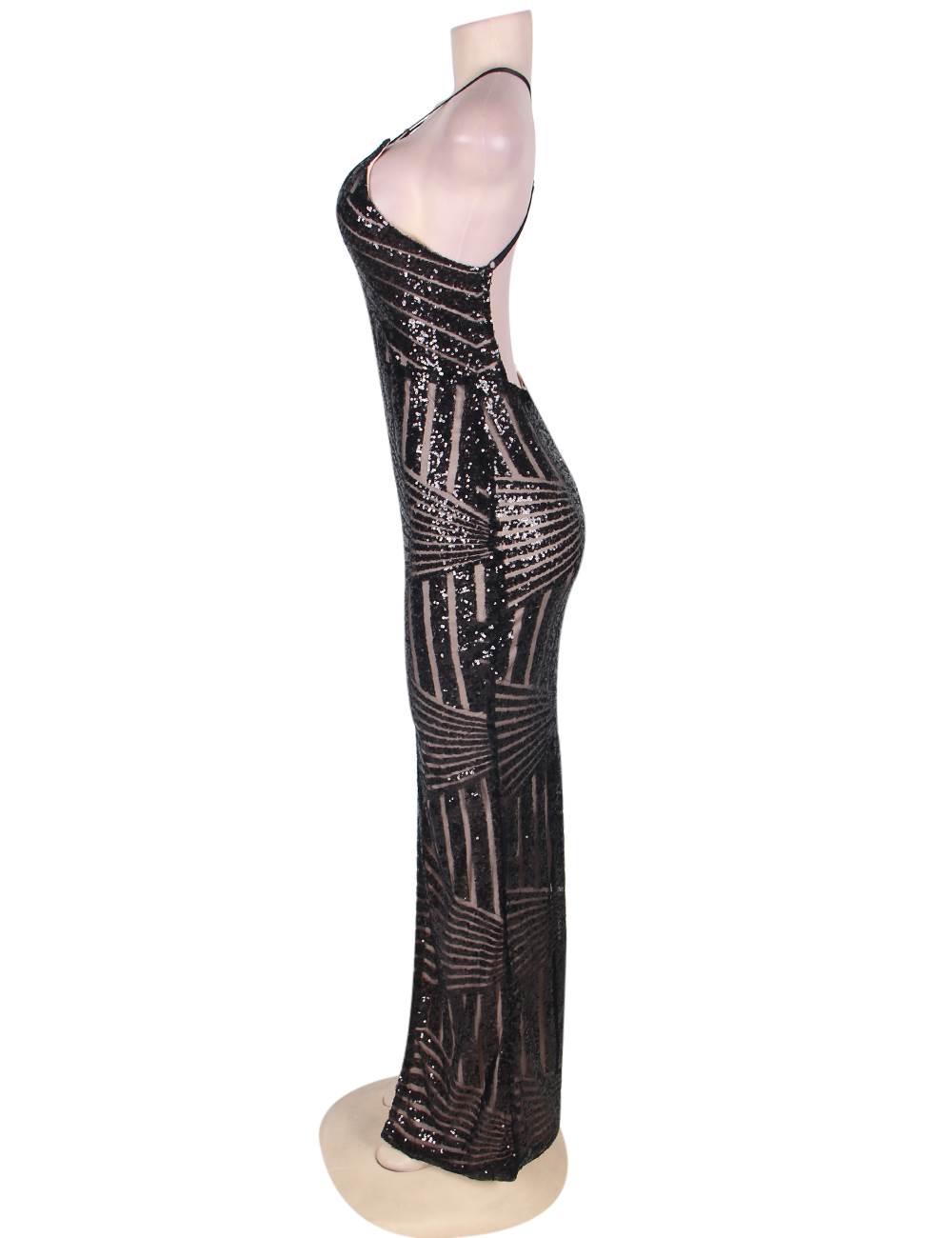 sequin work long gown