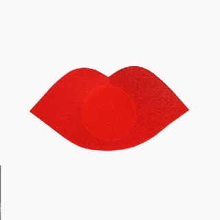 Red Lip Shaped Nipple Cover