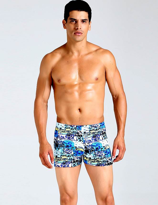 Men's Colorful Swimming Trunks Jammers Endurance Quick Dry Swimming ...