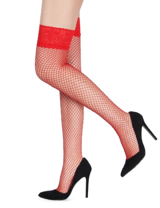 Fashion Red Fishnet Stocking