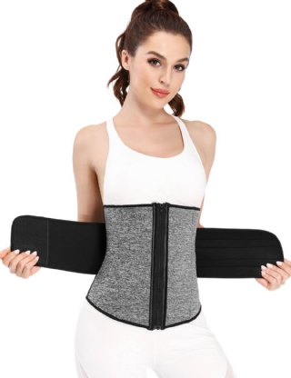 Zippered Belt 9 Steel Bones Neoprene Fitness Waist Trainer