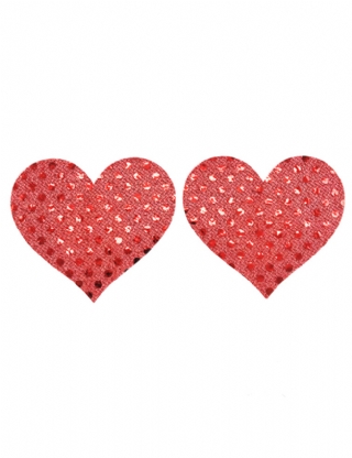 Red Love Heart Sequin Nipple cover