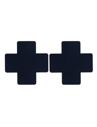 Black Cross Nipple Hiding Stickers 