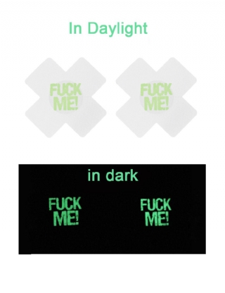 White X Glitter in the Dark Nipple Cover