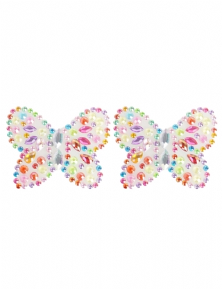 Colorful Butterfly Glass Rhinestone Nipple Covers