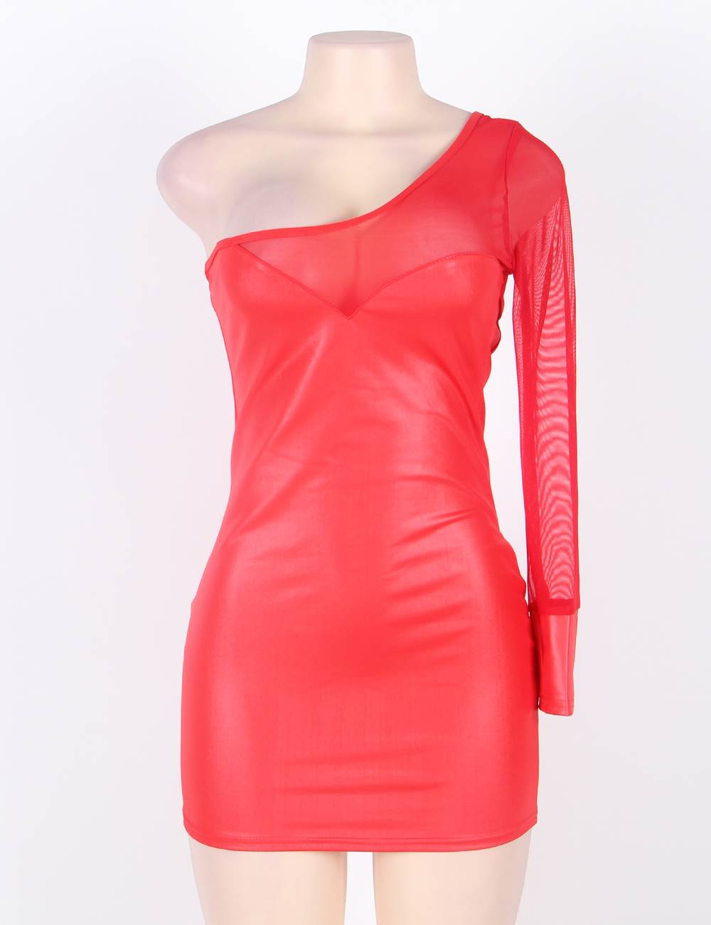 Factory price wholesale sexy red lace leather dress,red cocktail dress ...