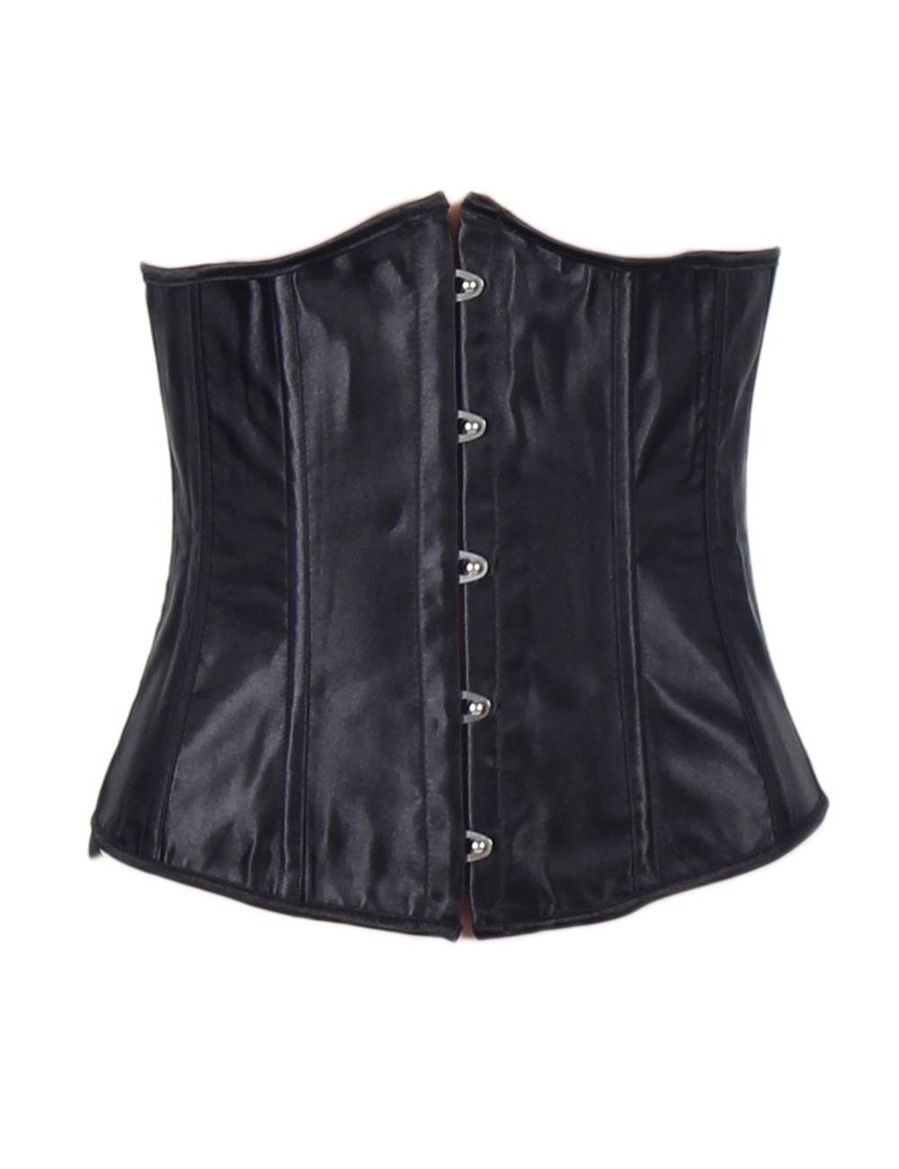 Sexy Strapless Black Leather Corset Top | Ohyeah