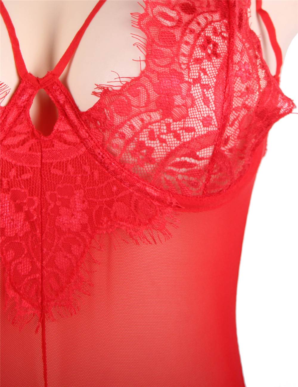 Sexy Red Eyelash Lace Teddy Lingerie Ohyeahlady 