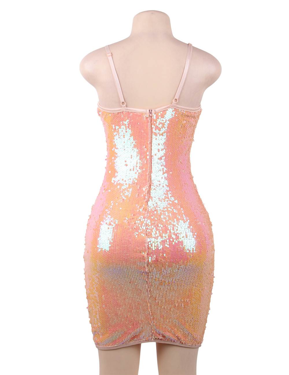 Sexy Pink Sequin Bodycon Dress Ohyeah