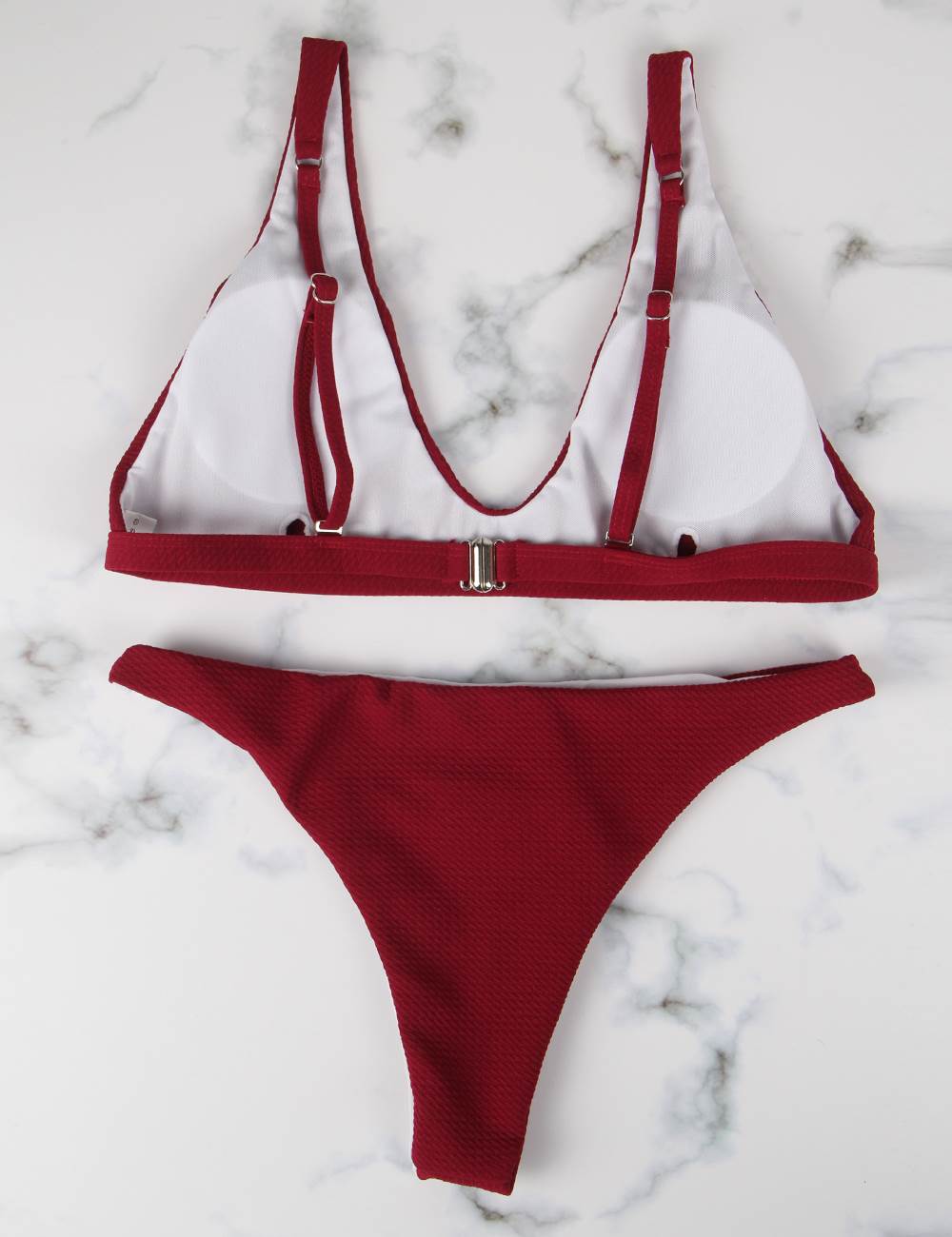 Dark Red Simple Sexy Bikini Set | Ohyeah