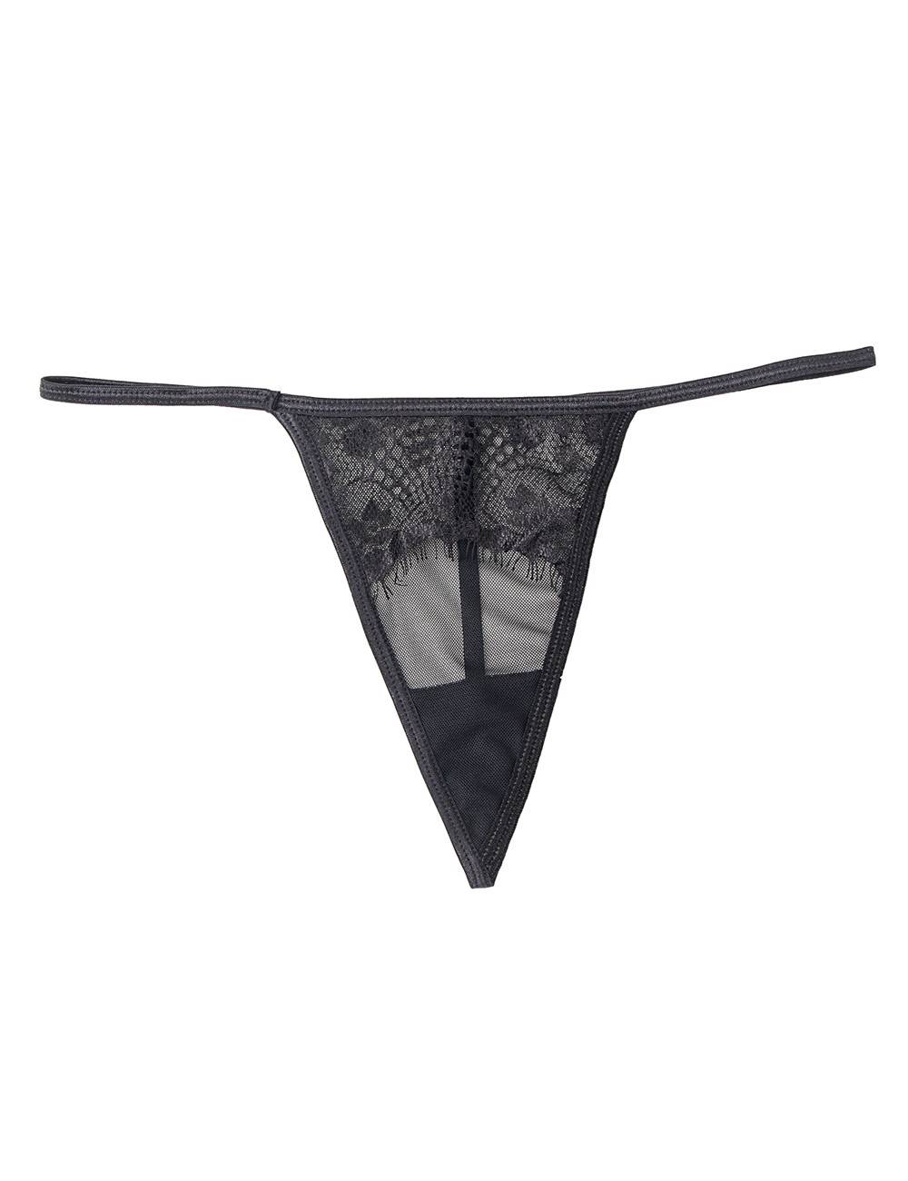 Black Sexy Transparent Lace Garter Panty | Ohyeah