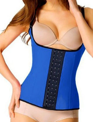 Blue Steel Boned Latex Waist Trainer Vest