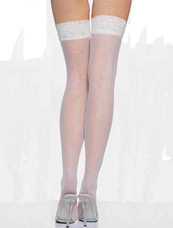 Online White Lace Personalized Stockings | Ohyeah