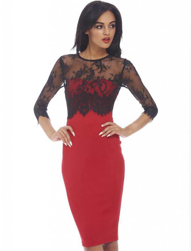 red and black outfit for ladies