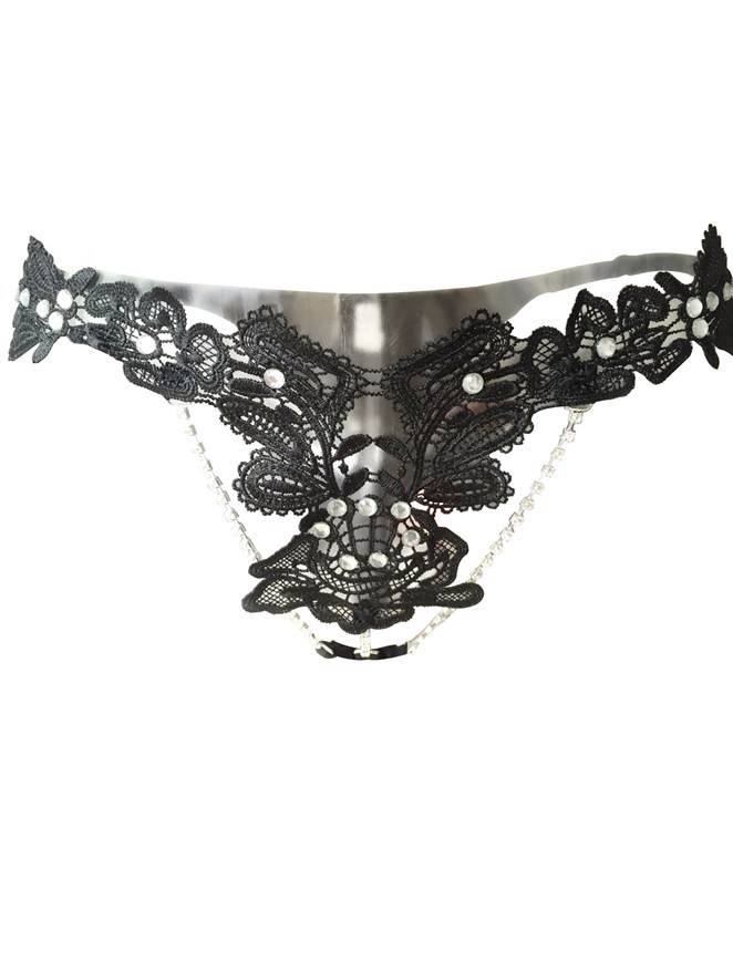 BestSelling Fashionable Sexy Black Butterfly Shape Panty